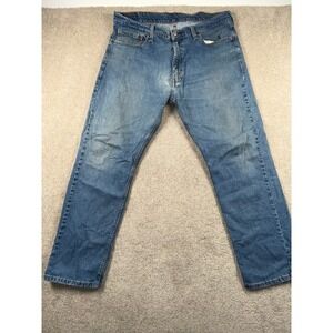 Levi's 505 Regular Fit Jeans Men 38x30 Blue Denim Straight Mid Rise Medium Wash